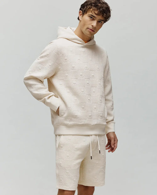 PSYCHO BUNNY SUDADERA CON CAPUCHA JACQUARD DUSTIN PARA CABALLERO HOMBRE BEIGE MT0500143250