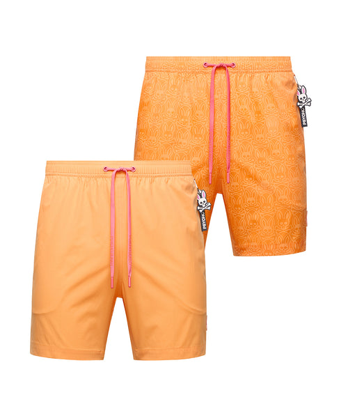 PSYCHO BUNNY VESTIDO DE BAÑO HIDROCRÓMICO SAMOS PARA NIÑO NIÑO NARANJA B0W453F200805