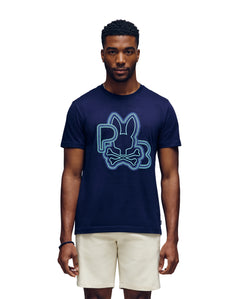 PSYCHO BUNNY CAMISETA HOMBRE CUELLO REDONDO AZUL