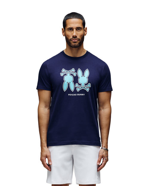 PSYCHO BUNNY CAMISETA HOMBRE CUELLO REDONDO AZUL