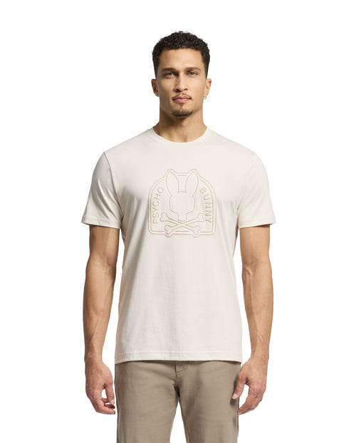 PSYCHO BUNNY CAMISETA HOMBRE CUELLO REDONDO BEIGE