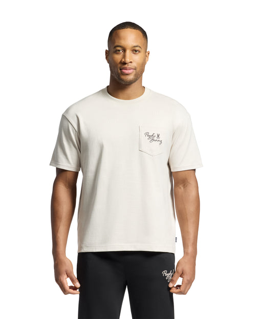 PSYCHO BUNNY CAMISETA HOMBRE CUELLO REDONDO BEIGE