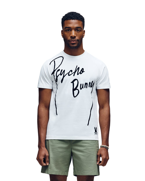 PSYCHO BUNNY CAMISETA HOMBRE CUELLO REDONDO BLANCO