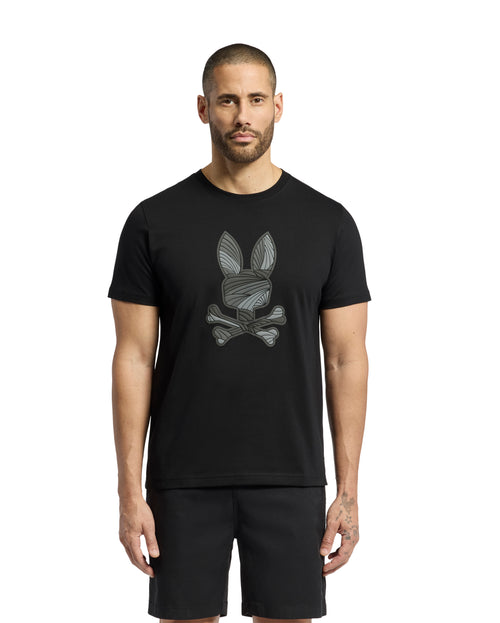 PSYCHO BUNNY CAMISETA HOMBRE CUELLO REDONDO NEGRO