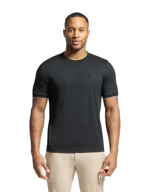 PSYCHO BUNNY CAMISETA HOMBRE CUELLO REDONDO NEGRO