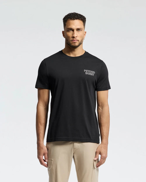 PSYCHO BUNNY CAMISETA HOMBRE CUELLO REDONDO NEGRO