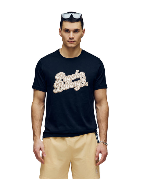 PSYCHO BUNNY CAMISETA HOMBRE CUELLO REDONDO NEGRO