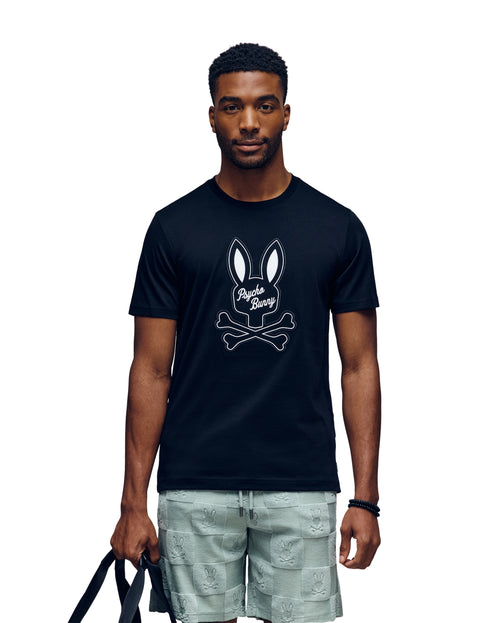 PSYCHO BUNNY CAMISETA HOMBRE CUELLO REDONDO NEGRO
