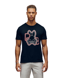 PSYCHO BUNNY CAMISETA HOMBRE CUELLO REDONDO NEGRO