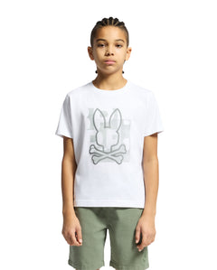 PSYCHO BUNNY CAMISETA NIÑO CUELLO REDONDO BLANCO