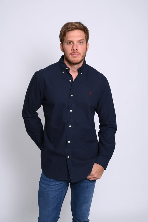 RALPH LAUREN CAMISA MANGA LARGA HOMBRE AZUL