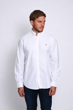 RALPH LAUREN CAMISA MANGA LARGA HOMBRE BLANCO
