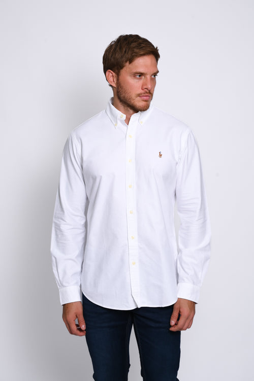 RALPH LAUREN CAMISA MANGA LARGA HOMBRE BLANCO