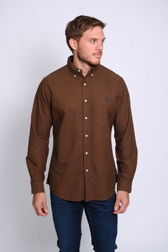 RALPH LAUREN CAMISA MANGA LARGA HOMBRE MARRON
