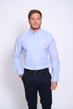 RALPH LAUREN CAMISA MANGA LARGA HOMBRE AZUL