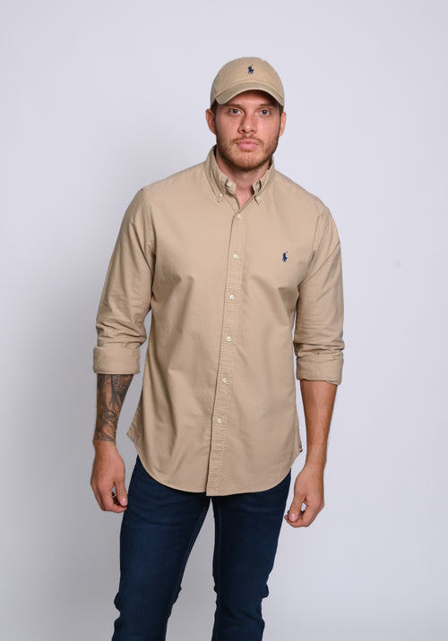 RALPH LAUREN CAMISA MANGA LARGA HOMBRE KHAKI
