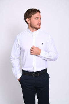 RALPH LAUREN CAMISA MANGA LARGA HOMBRE BLANCO