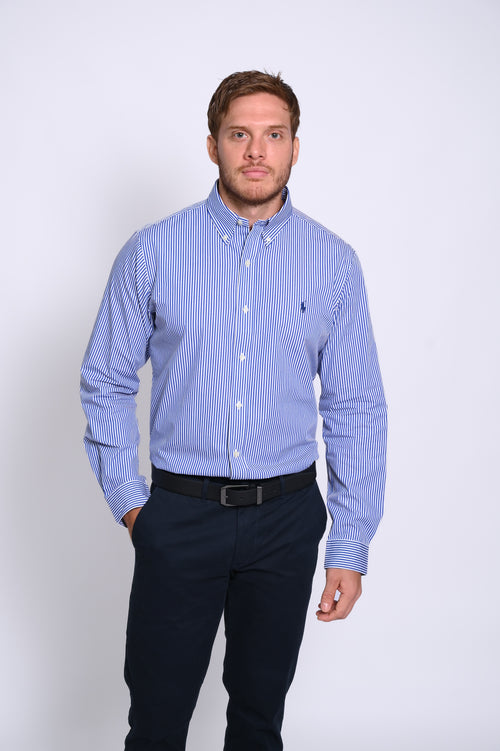 RALPH LAUREN CAMISA MANGA LARGA HOMBRE AZUL