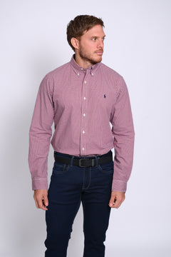 RALPH LAUREN CAMISA MANGA LARGA HOMBRE ROJO