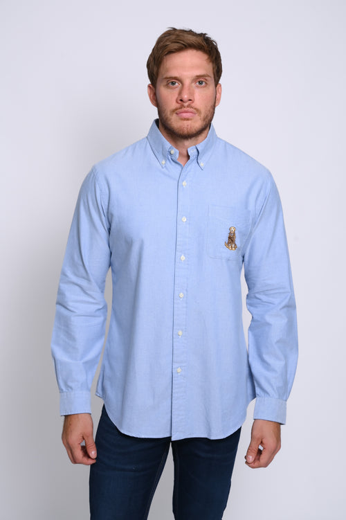RALPH LAUREN CAMISA MANGA LARGA HOMBRE AZUL