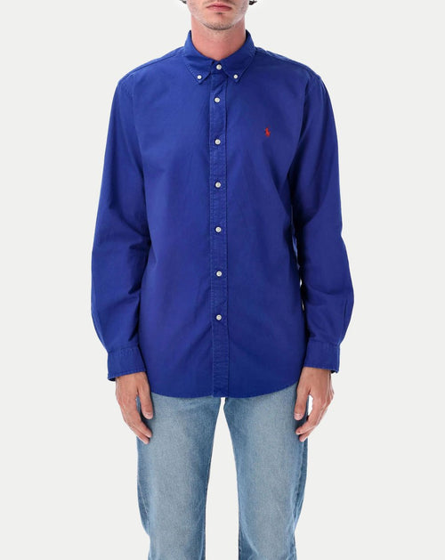 ralph lauren camisa manga larga hombre azul