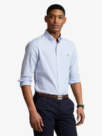 ralph lauren camisa manga larga hombre azul
