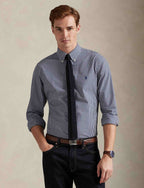 ralph lauren camisa manga larga hombre azul
