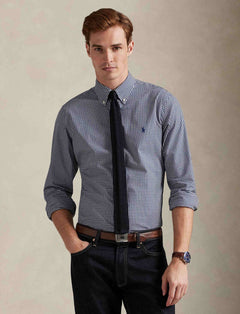 ralph lauren camisa manga larga hombre azul