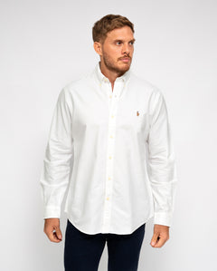 RALPH LAUREN CAMISA MANGA LARGA HOMBRE BLANCO