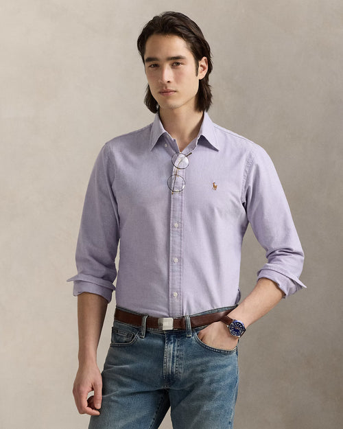 RALPH LAUREN HOMBRE CAMISA M/L MORADO