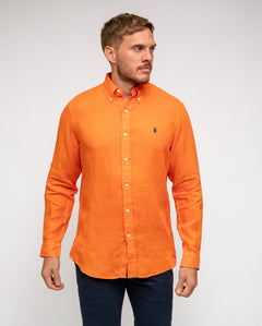 RALPH LAUREN CAMISA MANGA LARGA HOMBRE NARANJA