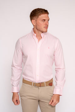 RALPH LAUREN CAMISA MANGA LARGA HOMBRE ROSADO