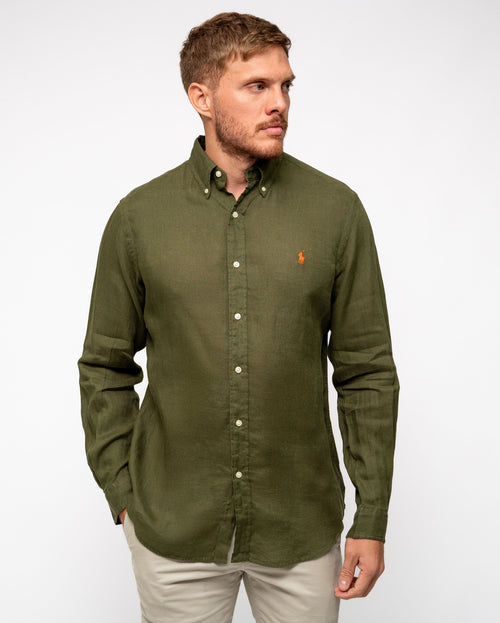 RALPH LAUREN CAMISA MANGA LARGA HOMBRE VERDE