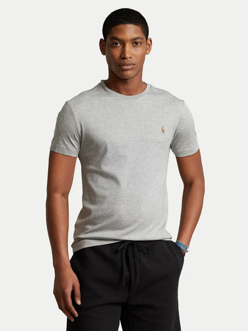 ralph lauren camisetas cuello redondo hombre gris