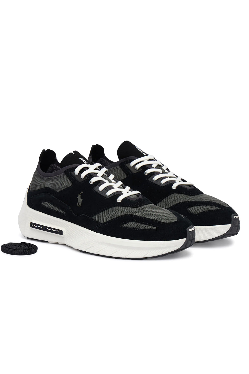 Calzado Tipo Tenis Boerum Knit-Sneakers-Low Top Lace Ralph Lauren Para Hombre De Color Negro