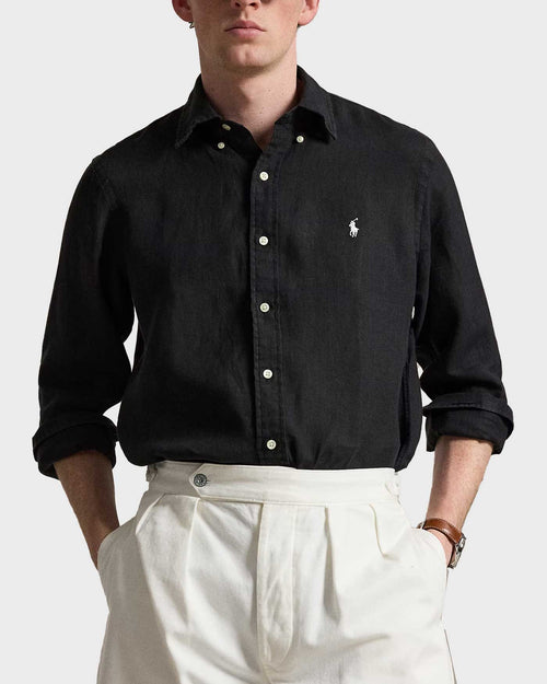 CAMISA M/L RALPH LAUREN HOMBRE POLO BLACK 710966294019