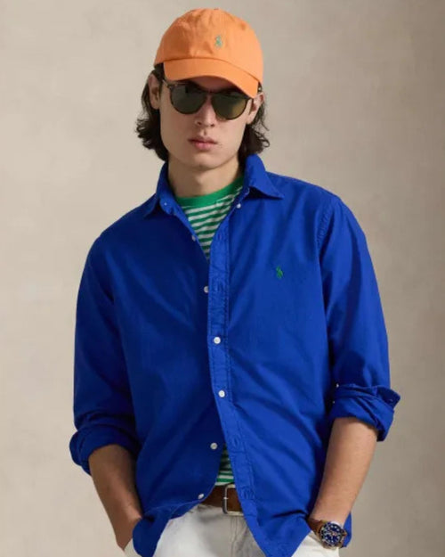 Camisa Manga Larga Cubdppcs-Long Sleeve-Sport Shirt Ralph Lauren Para Hombre De Color Azul