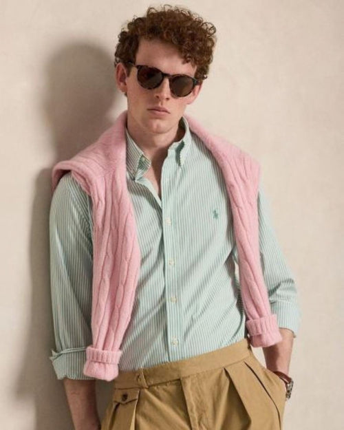 CAMISA MANGA LARGA RALPH LAUREN PARA CABALLERO SPORT VERDE REF 710929346503