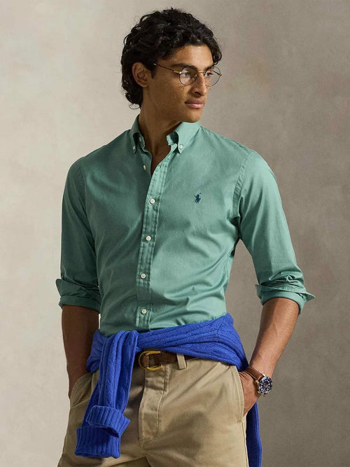 CAMISA MANGA LARGA RALPH LAUREN PARA CABALLERO SPORT VERDE REF 710B20512009