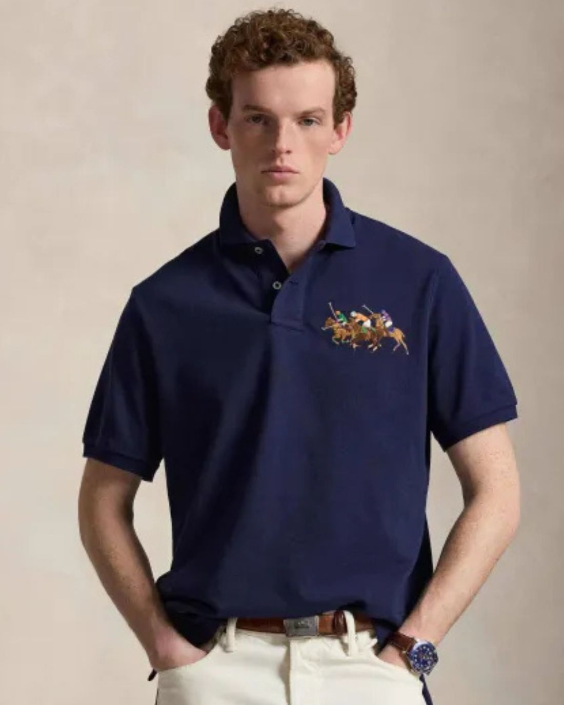 Camisa Tipo Polo Knit-Polo Ralph Lauren Para Hombre De Color Azul