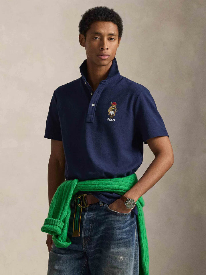 Camisa Tipo Polo Knit-Polo Ralph Lauren Para Hombre De Color Azul