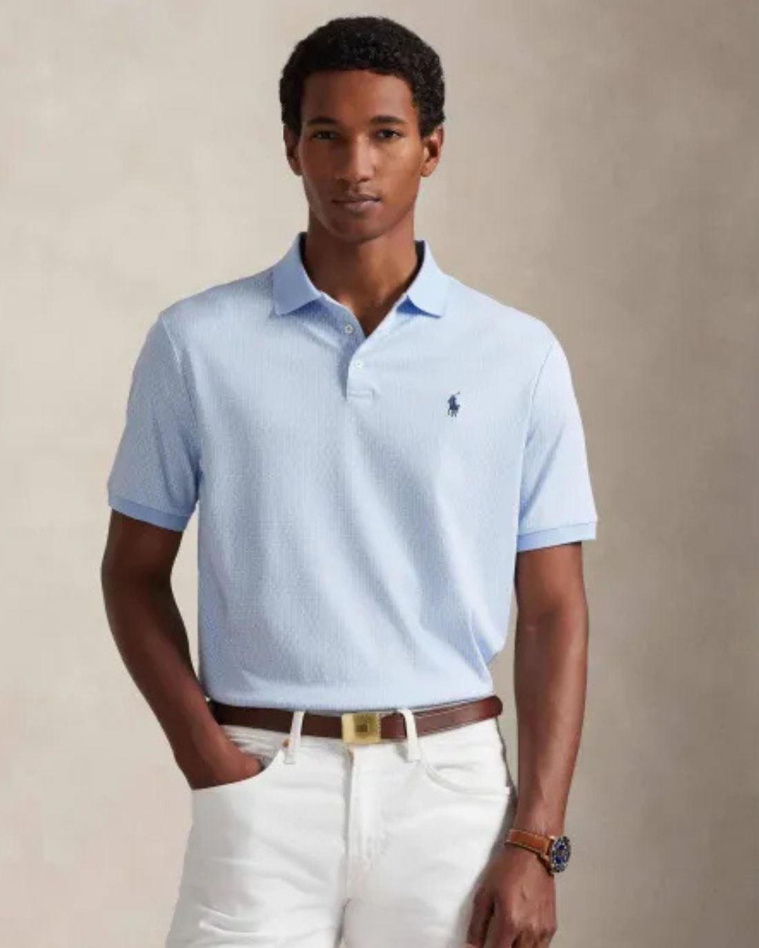 Camisa Tipo Polo Knit-Polo Ralph Lauren Para Hombre De Color Azul