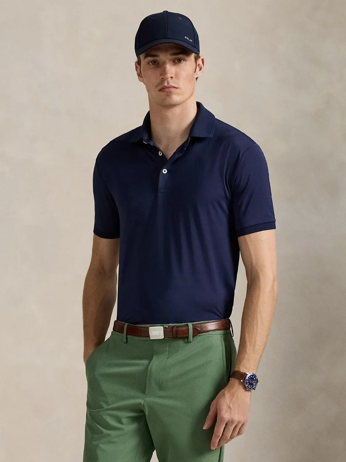 Camisa Tipo Polo Knit-Polo Ralph Lauren Para Hombre De Color Azul