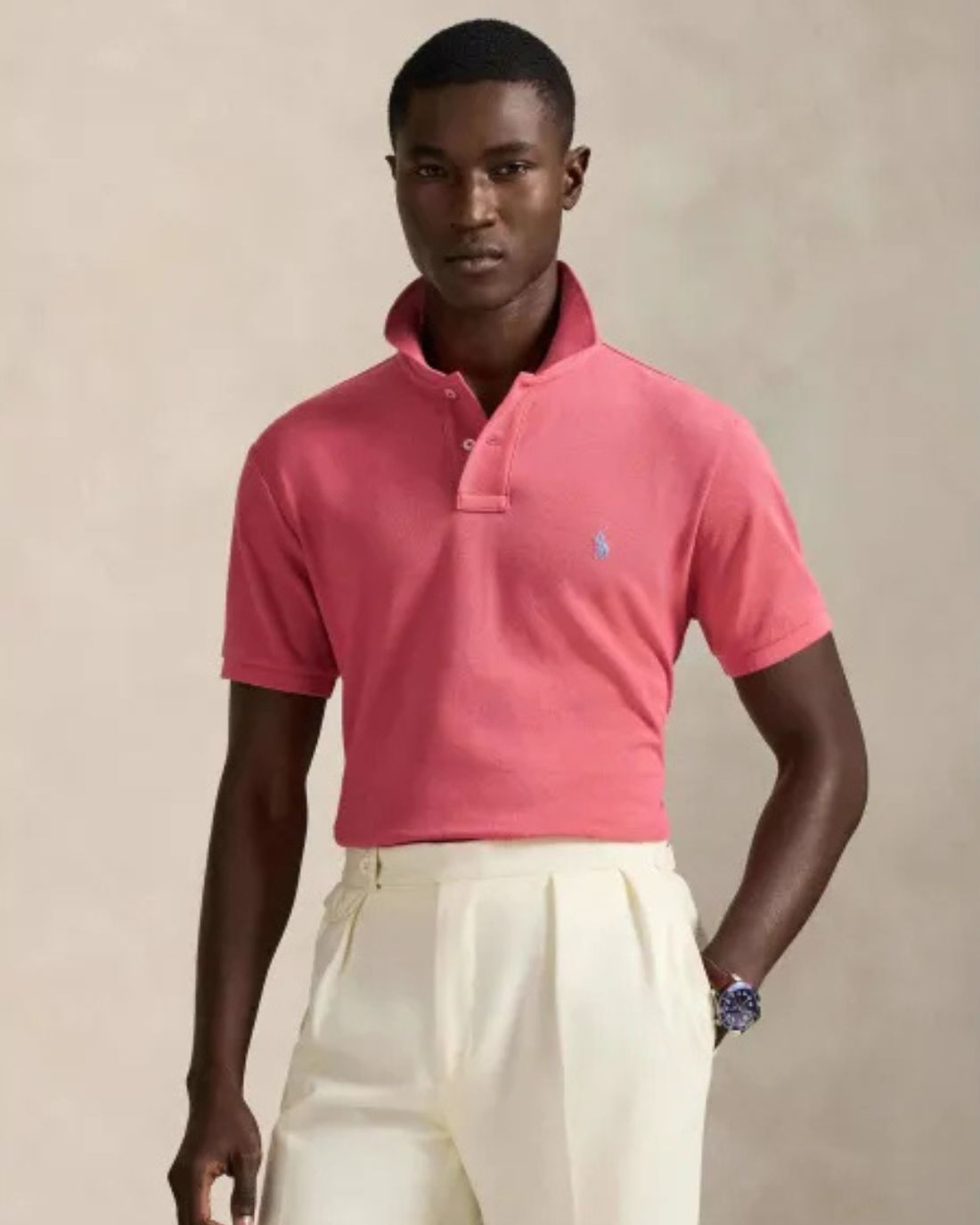 Camisa Tipo Polo Sskccmslm1-Short Sleeve-Knit Ralph Lauren Para Hombre De Color Rojo