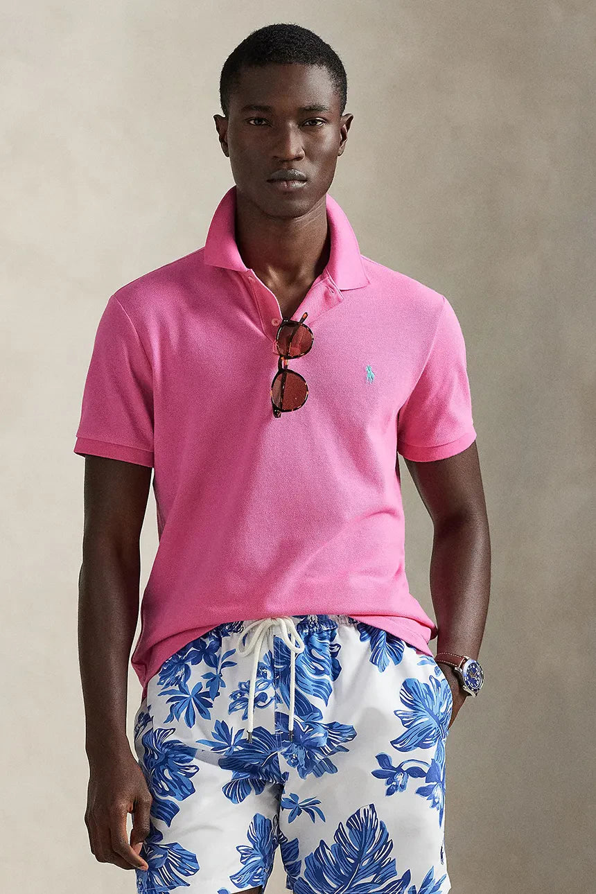 Camisa Tipo Polo Sskccmslm1-Short Sleeve-Knit Ralph Lauren Para Hombre De Color Rosado