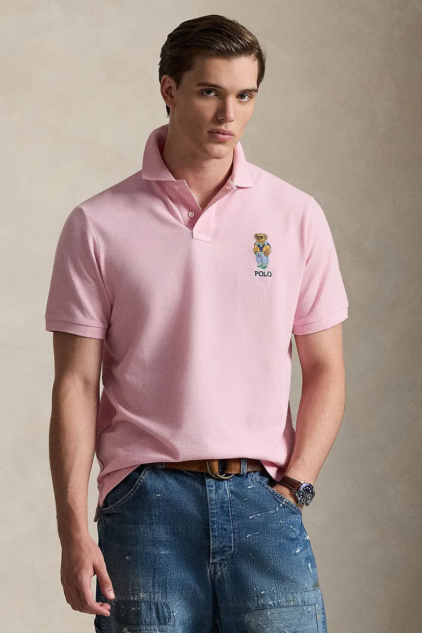 Camisa Tipo Polo Knit-Polo Ralph Lauren Para Hombre De Color Rosado