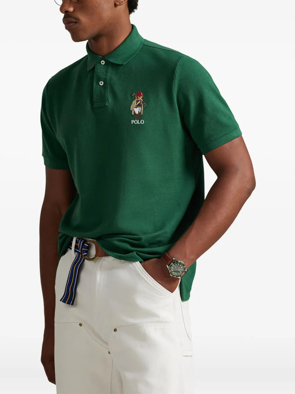 Camisa Tipo Polo Knit-Polo Ralph Lauren Para Hombre De Color Verde