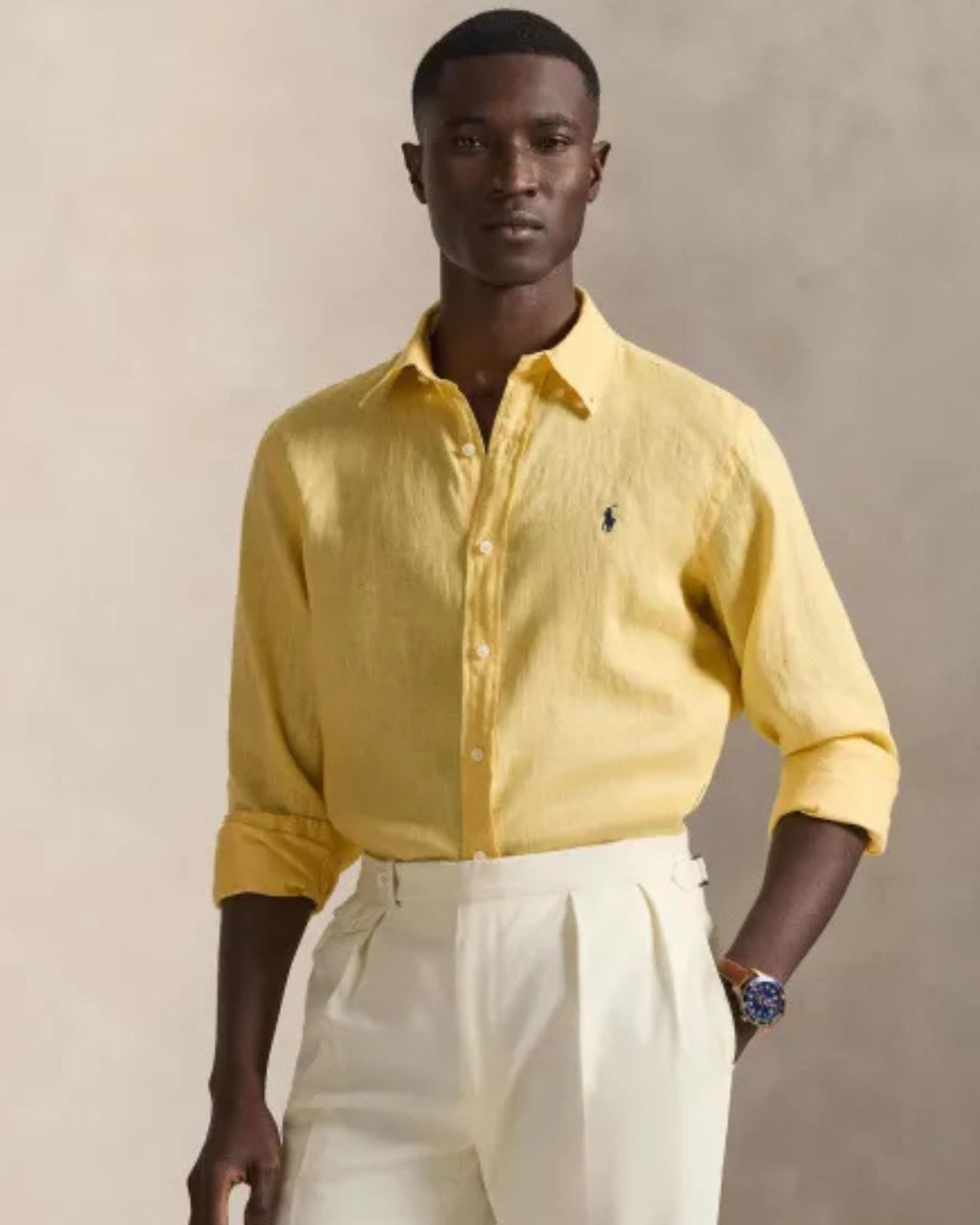 Camisa Cubdppcs-Long Sleeve-Sport Shirt Ralph Lauren Para Hombre De Color Amarillo
