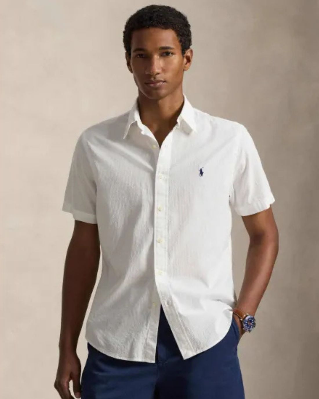 Camisa Cubdppcsss-Short Sleeve-Sport Shirt Ralph Lauren Para Hombre De Color Blanco