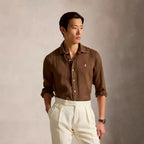 Camisa Cubdppcs-Long Sleeve-Sport Shirt Ralph Lauren Para Hombre De Color Marron